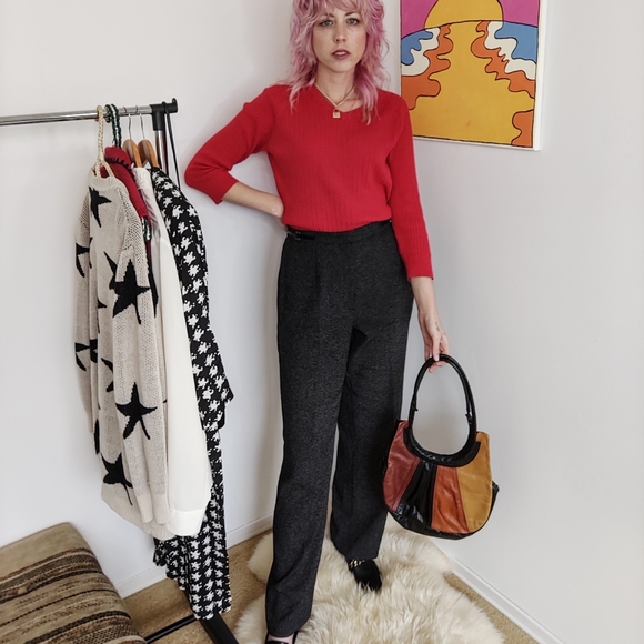 Vintage Red Sweater - Picture 4 of 10